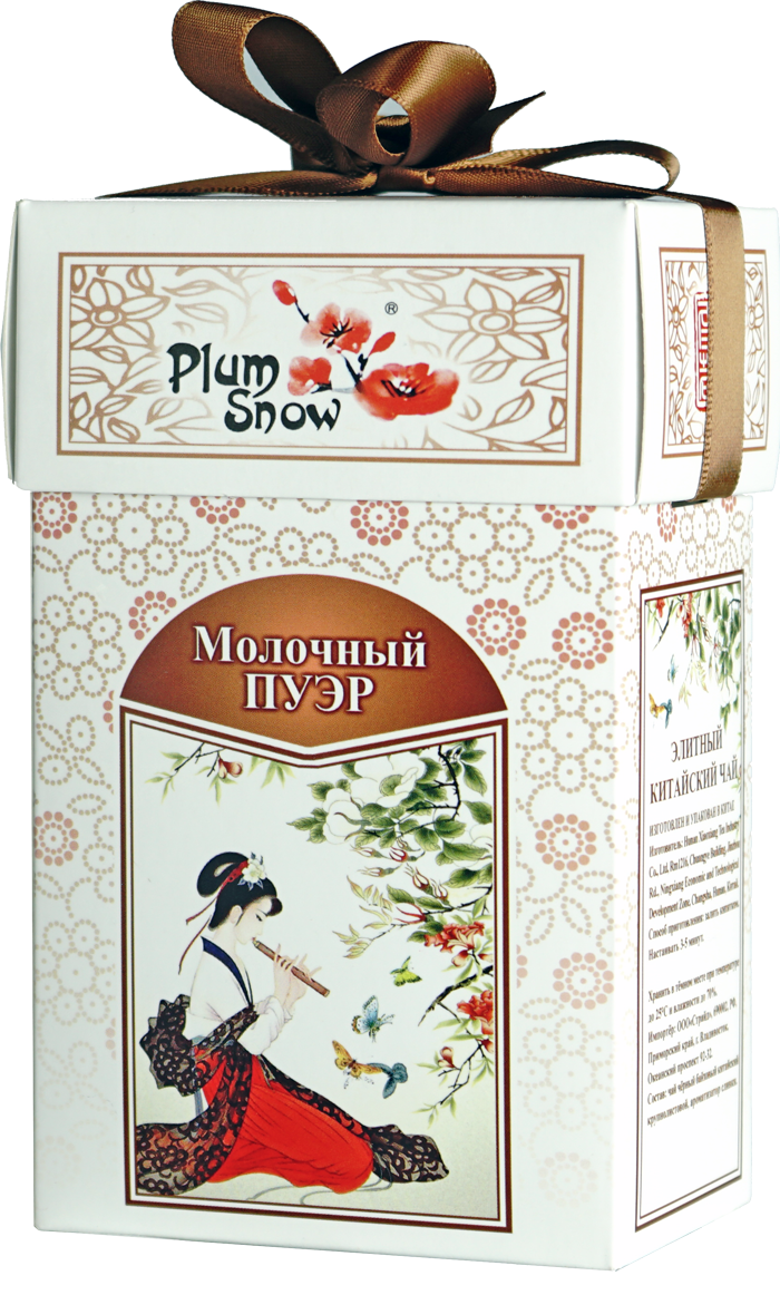 Чай Plum Snow Молочный Пуэр, 100г. 