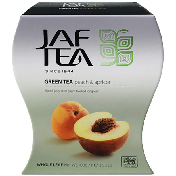 JAF TEA SC Peach+Apricot зел. в фигурн. пачке, масса 100г. - фото
